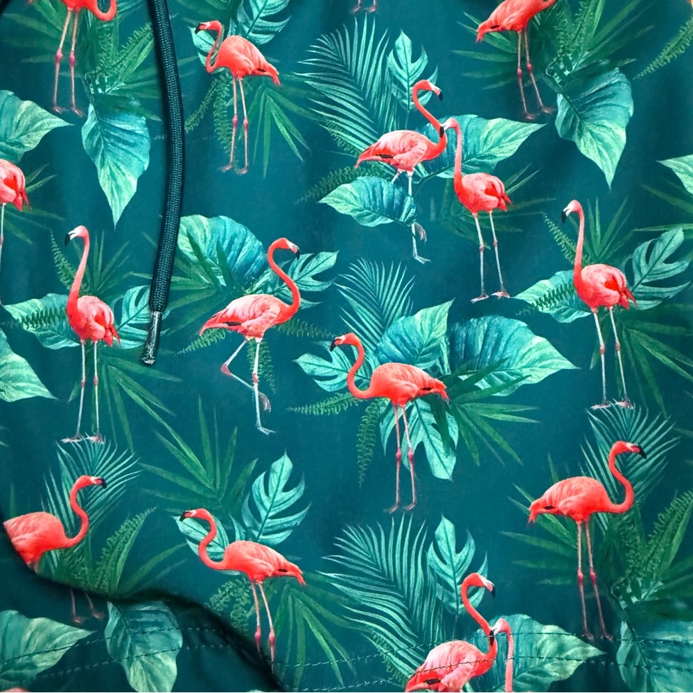 Caribbean Swimwear Flamingo Shorts Size Medium